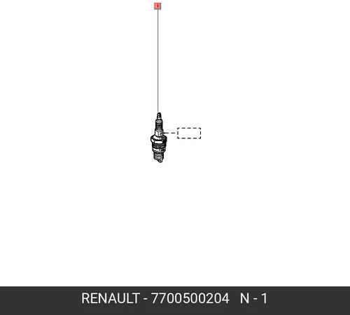 Свеча зажигания RENAULT 7700500204