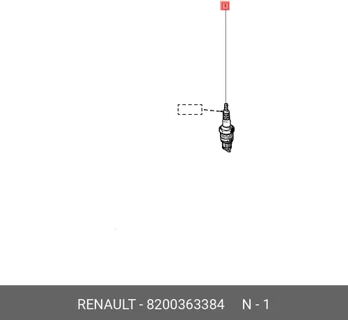 Свеча зажигания RENAULT 8200363384