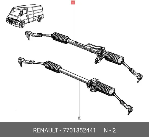 Рулевая рейка RENAULT 7701352441