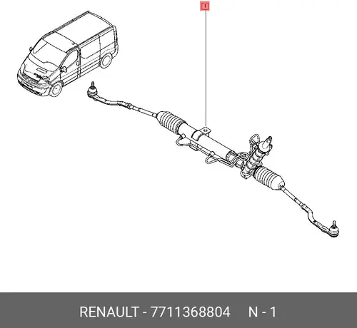 Рулевая рейка RENAULT 7711368804