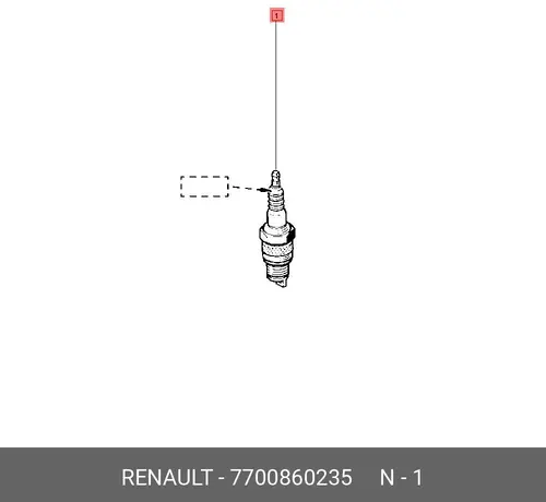 Свеча зажигания RENAULT 7700860235