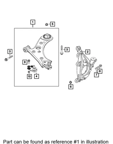 Рычаг подвески JEEP 68318011AG
