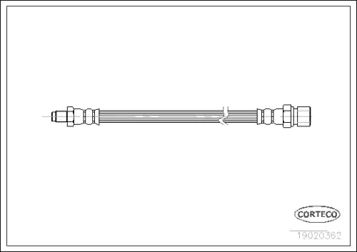 патрубок радиатора Fiat 19020362 CORTECO