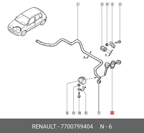 Тяга стабилизатора RENAULT 7700799404