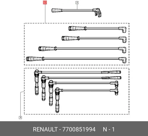 ПРОВОД В/В 7700851994 RENAULT