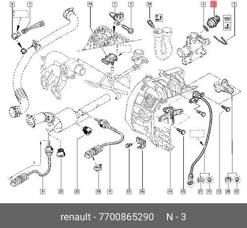 Датчик температуры автомобильный RENAULT 7700865290