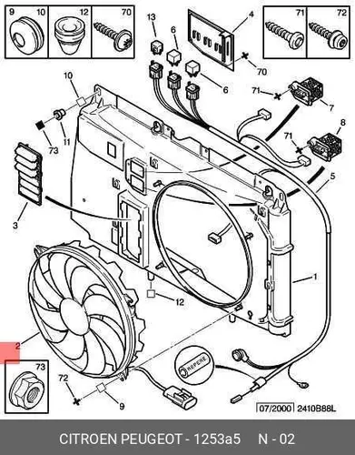 мотор охлаждения радиатора Peug 1253 A5 PSA