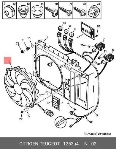 мотор охлаждения радиатора Peug 1253 A4 PSA
