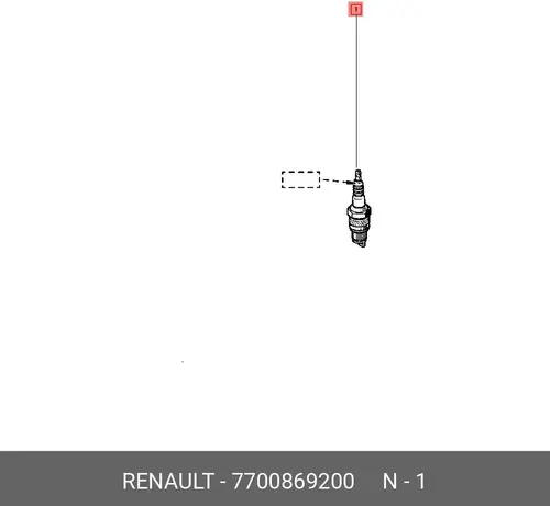 Свеча зажигания RENAULT 7700869200
