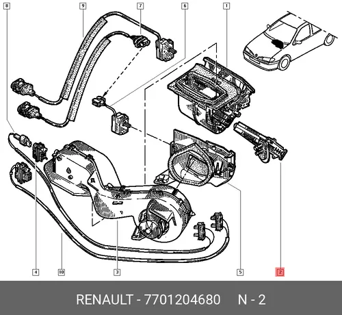 Радиатор печки RENAULT 7701204680
