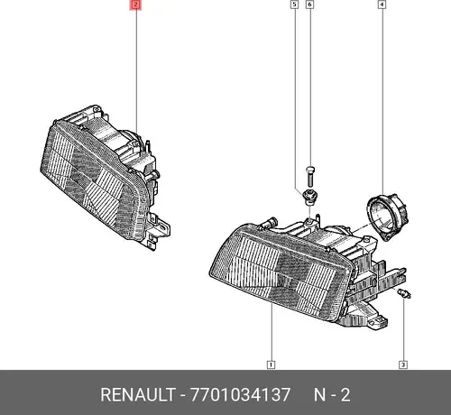 Фара RENAULT 7701034137
