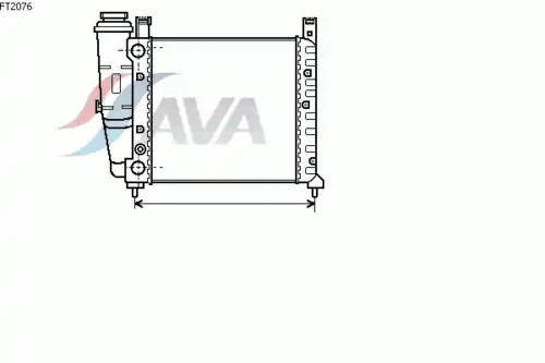 Радиатор системы охлаждения двигателя AVA FT2076