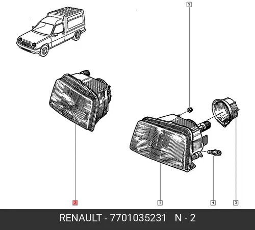 Фара RENAULT 7701035231