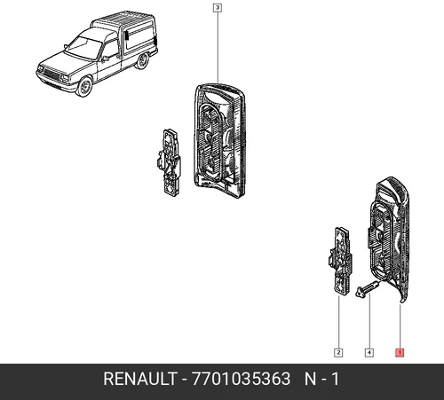 Фонарь габаритный RENAULT 7701035363