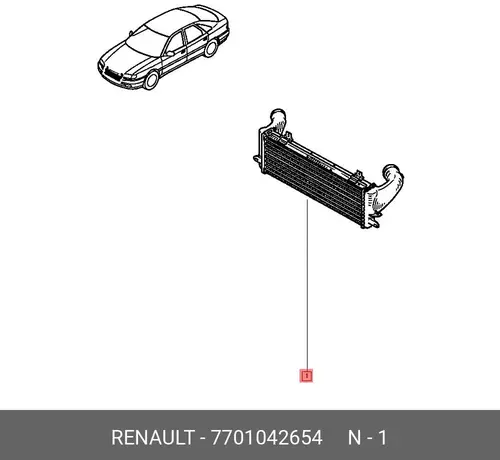Интеркулер RENAULT 7701042654