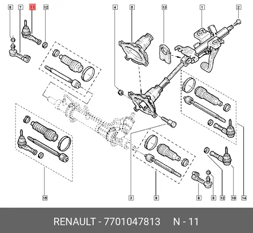 Рулевой наконечник RENAULT 7701047813