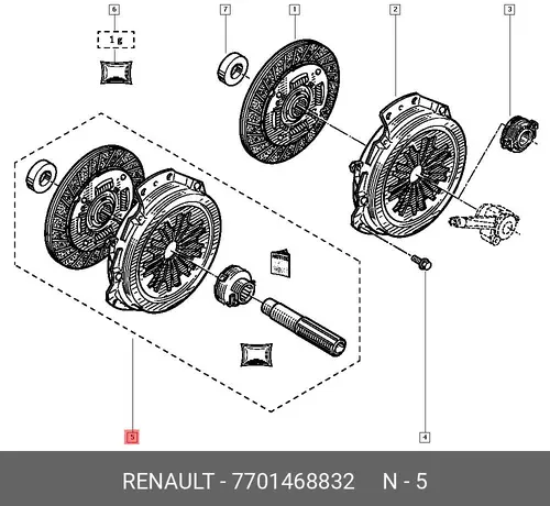 Комплект сцепления RENAULT 7701468832