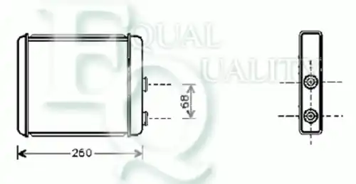 Радиатор печки EQUAL QUALITY RR0052