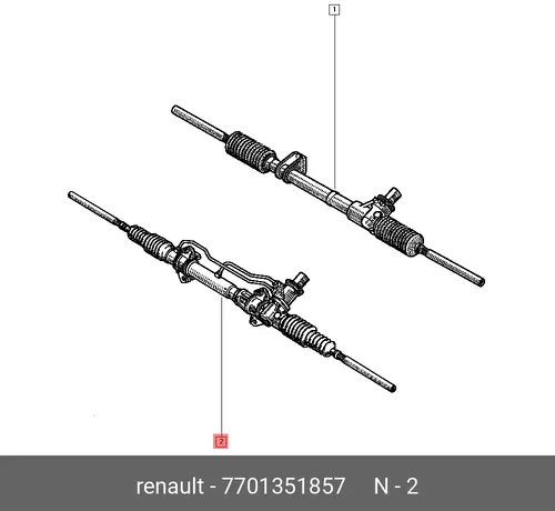 Рулевая рейка RENAULT 7701351857