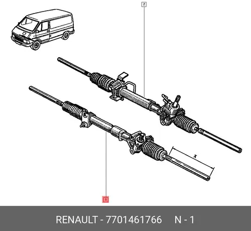 Рулевая рейка RENAULT 7701461766