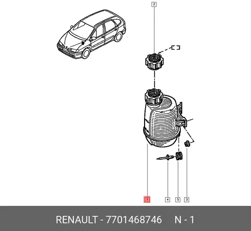Расширительный бачок RENAULT 7701468746