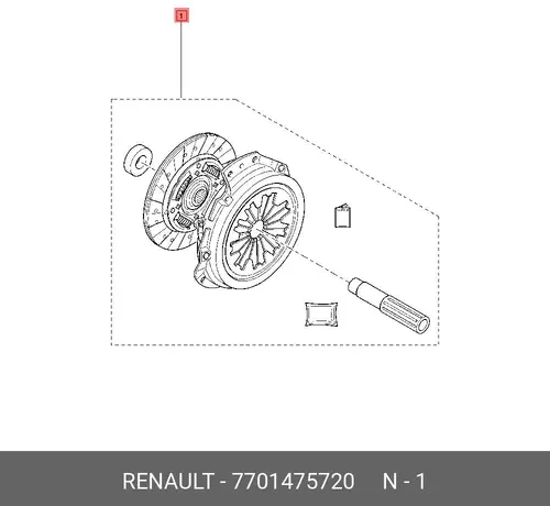 комплект сцепления Daci 7701475720 RENAULT