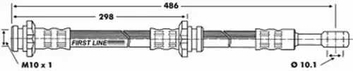 шланг тормозной задн. Niss FBH6585 FIRST