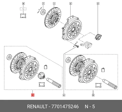 Сцепл. в сб. SCENIC 2 7701475246 RENAULT