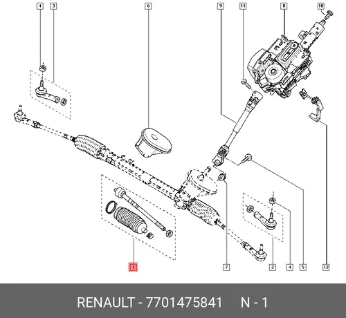 Рулевая тяга RENAULT 7701475841