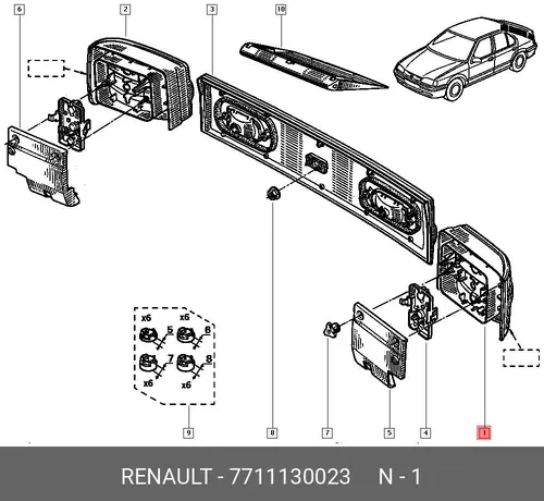 Фонарь габаритный RENAULT 7711130023