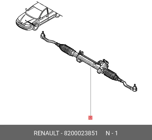Рулевая рейка RENAULT 8200023851