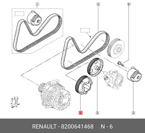 РОЛИК РЕМНЯ ГЕНЕРАТ(МЕТ) 8200641468 RENAULT