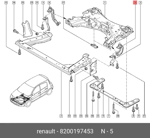 Рычаг подвески RENAULT 8200197453