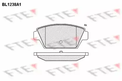 Тормозные колодки дисковые FTE BL1238A1