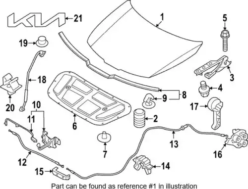PANEL ASSY-HOOD 66400P1000 KIA