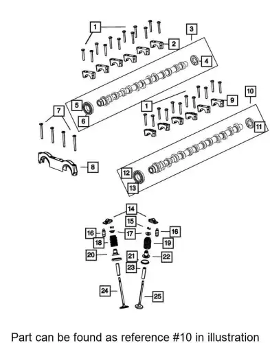Распредвал CHRYSLER 68357704AF