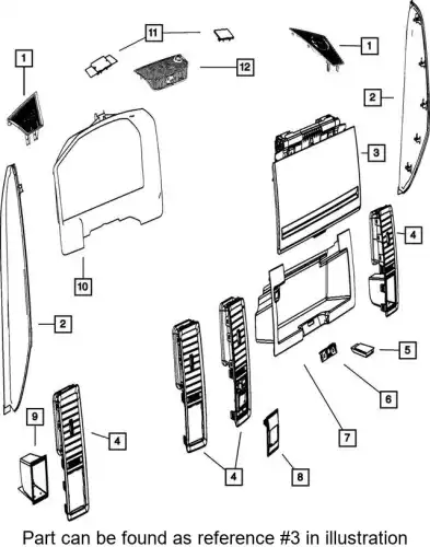 GLOVE BOX 7KX16LA8AA CHRYSLER