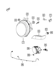 Фара CHRYSLER 68604856AA