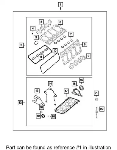 LONG BLOCK ENGINE 68294133AD CHRYSLER