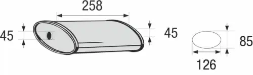 Глушитель универсальный овальный BOSAL 248-059