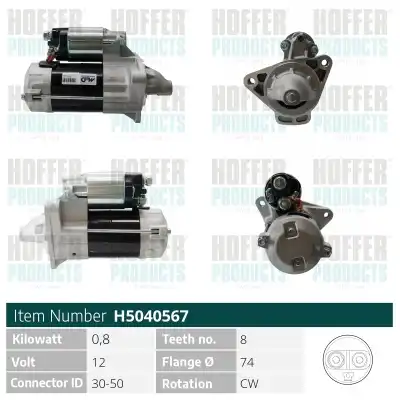 Стартер HOFFER H5040567