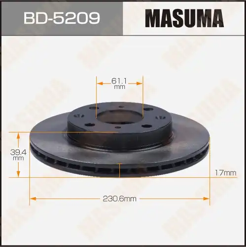 Тормозной диск MASUMA BD-5209