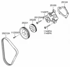 помпа Hyun 25100-23001 HYUNDAI