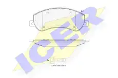 Тормозные колодки дисковые передняя ось ICER 141793-204