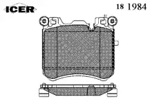 Тормозные колодки дисковые ICER 181984