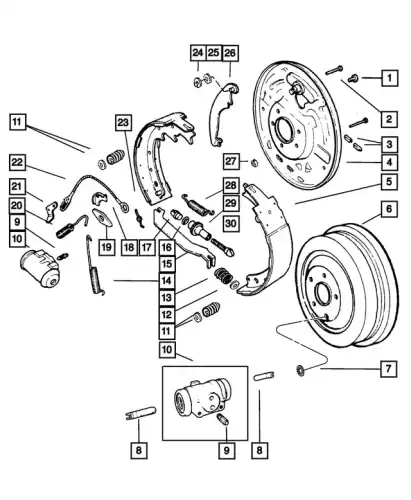 колодки бараб. торм. Jeep 5066147AA