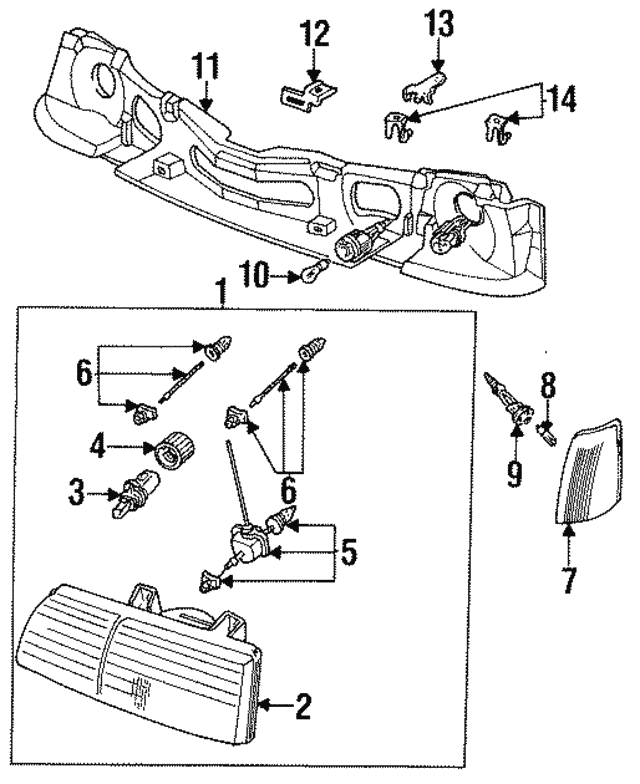 Side Marker Lamp !LH \89>91 Ford Taurus 1989-91. E9DZ-15A201-B