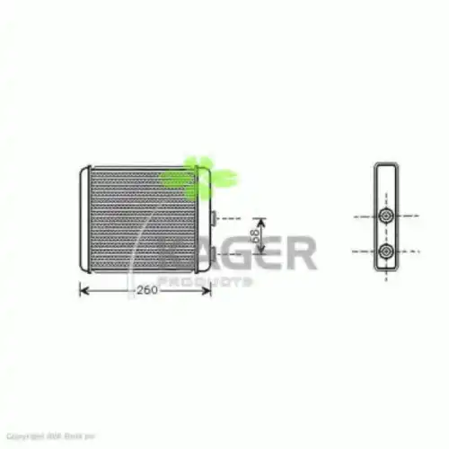 Радиатор печки KAGER 32-0089