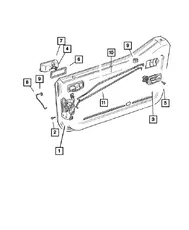 Ручка двери JEEP 55176548AB
