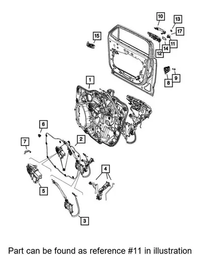 Ручка двери JEEP 5UW72TZZAA